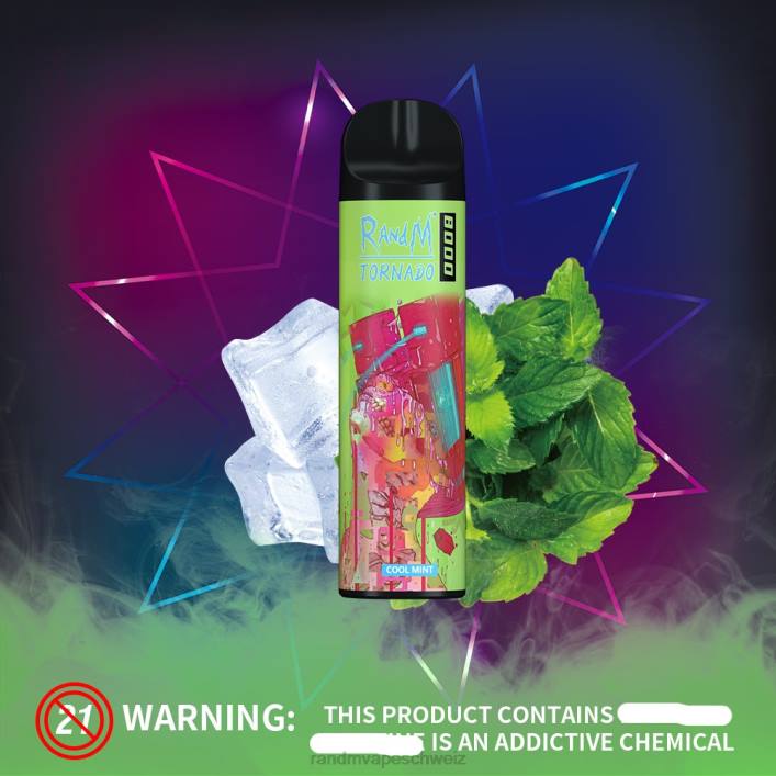 Fumot RandM Vape | RandM Tornado 00P2240 8000 Airflow Control Vape-Gerät 1St saurer Apfel